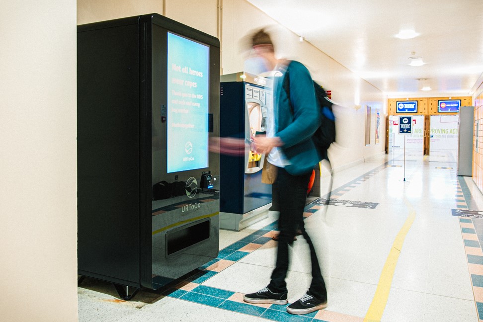 Using iVend Hygiene Station at Woking Shopping